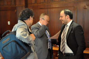 Navarro (PP), Papadopoulos (UPyD) y Belmonte (IU)