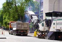 Obras de asfaltado de calles en Móstoles