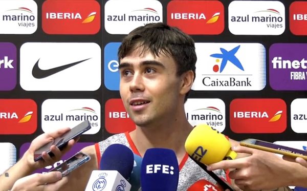 Juan Nuñez en rueda de prensa durante su primera convocatoria con la selección española absoluta de baloncesto 4 agosto 2022