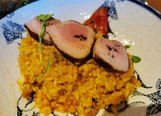 Plato del restaurante "El Quinto Sabor" de Villaviciosa de Odón.