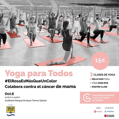 Madrid I edicion Yoga para todos en Madrid contra el cancer de mama