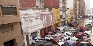 Calle tras el paso de la DANA en la Comunidad Valenciana 1 noviembre 2024