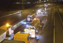 Obras en autovia A-5 en Alcorcón