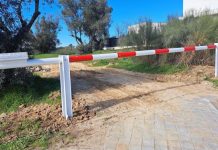 barrera de seguridad en Campodón Villaviciosa de Odon febrero 2025